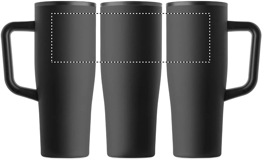 Termohrnček ATLANTA 900 ml – černá – tlačová plocha – Dookola 360°