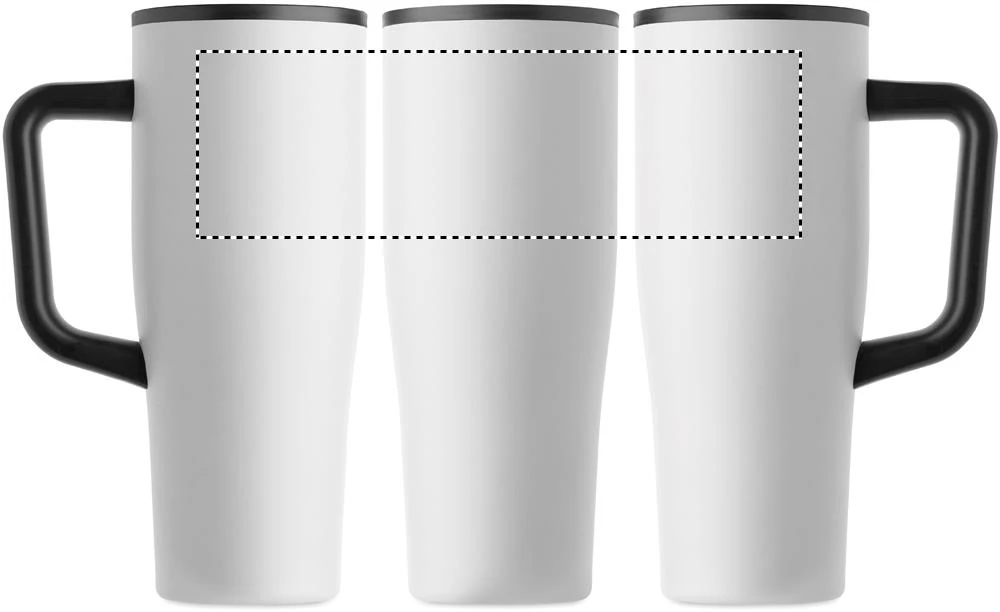Termohrnček ATLANTA 900 ml – bílá – tlačová plocha – Dookola 360°