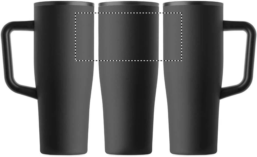 Termohrnček ATLANTA 900 ml – černá – tlačová plocha – Dookola (rotačná sieťotlač)