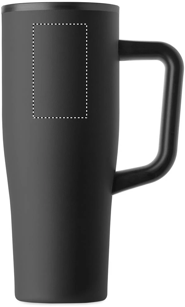 Termohrnček ATLANTA 900 ml – černá – tlačová plocha – Pre pravákov