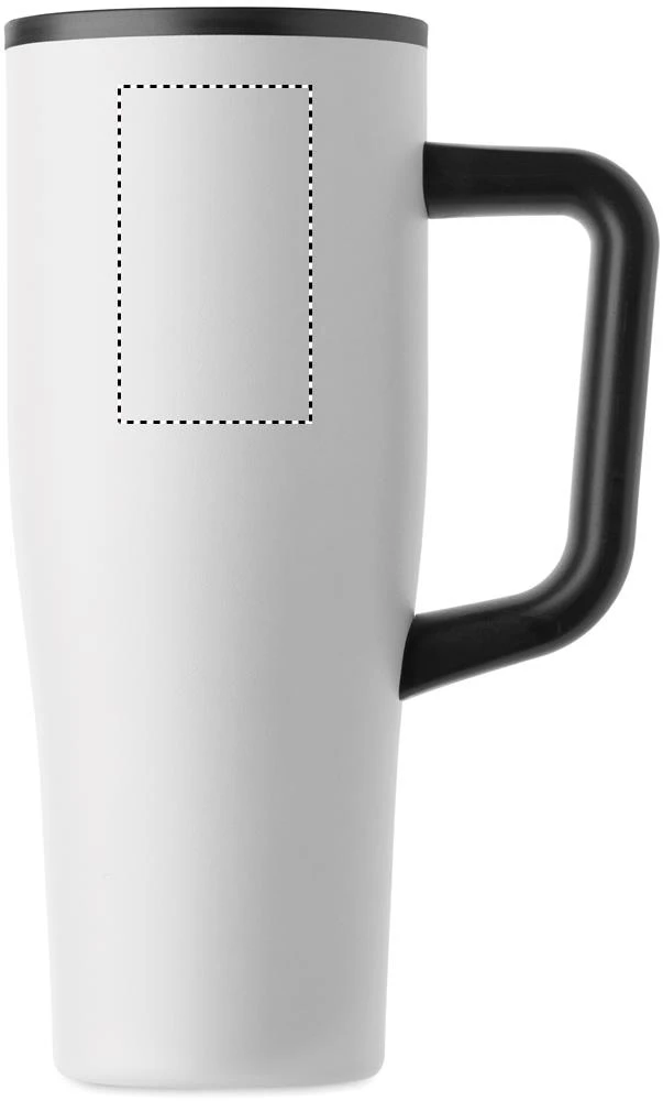 Termohrnček ATLANTA 900 ml – bílá – tlačová plocha – Pre pravákov