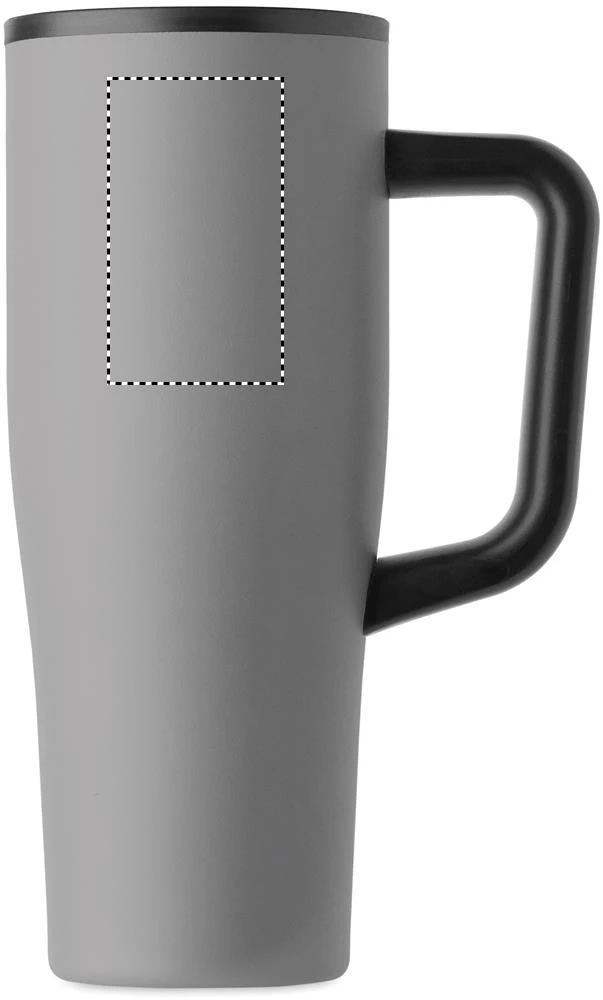 Termohrnček ATLANTA 900 ml – šedá – tlačová plocha – Pre pravákov