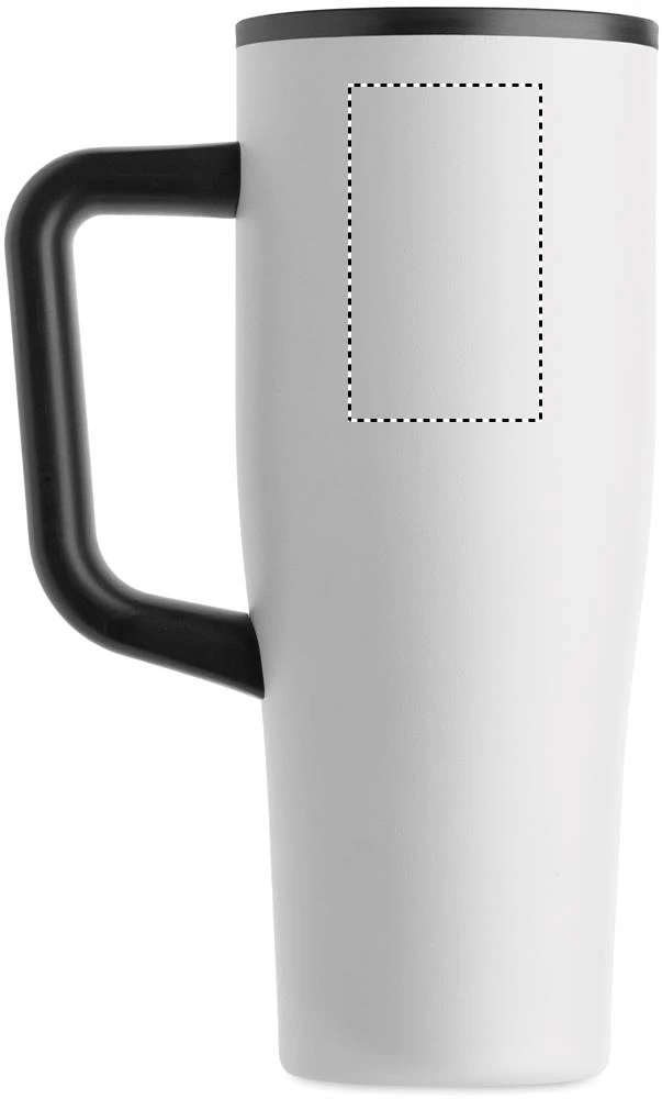 Termohrnček ATLANTA 900 ml – bílá – tlačová plocha – Pre ľavákov