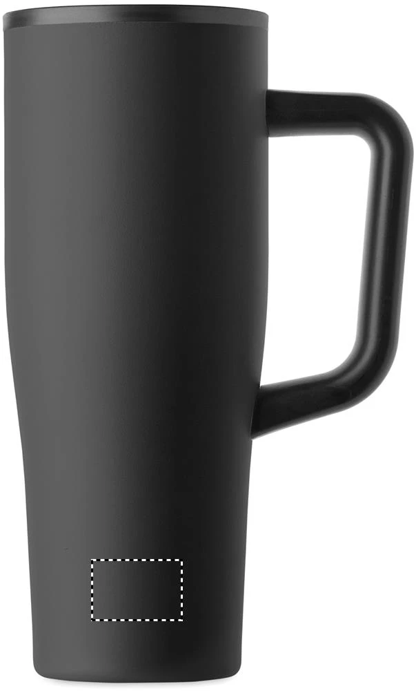 Termohrnček ATLANTA 900 ml – černá – tlačová plocha – RIGHT HANDED LOWER