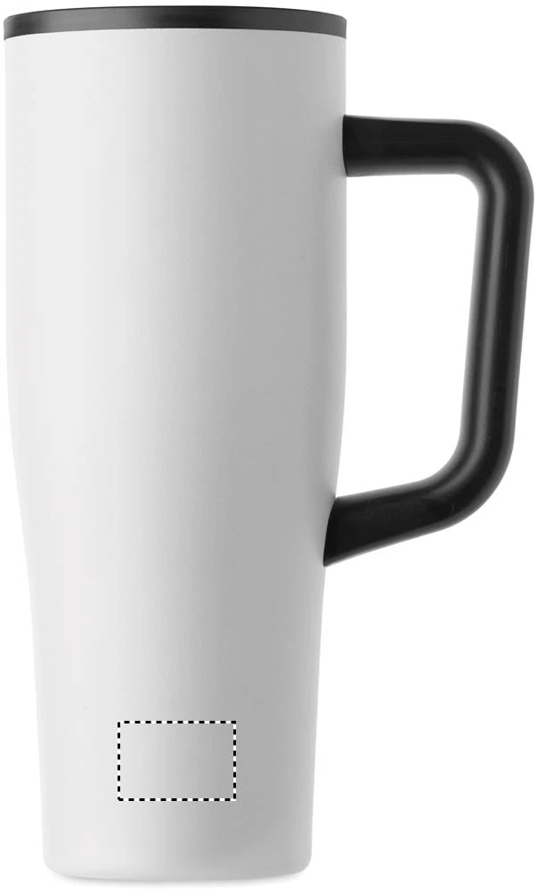 Termohrnček ATLANTA 900 ml – bílá – tlačová plocha – RIGHT HANDED LOWER