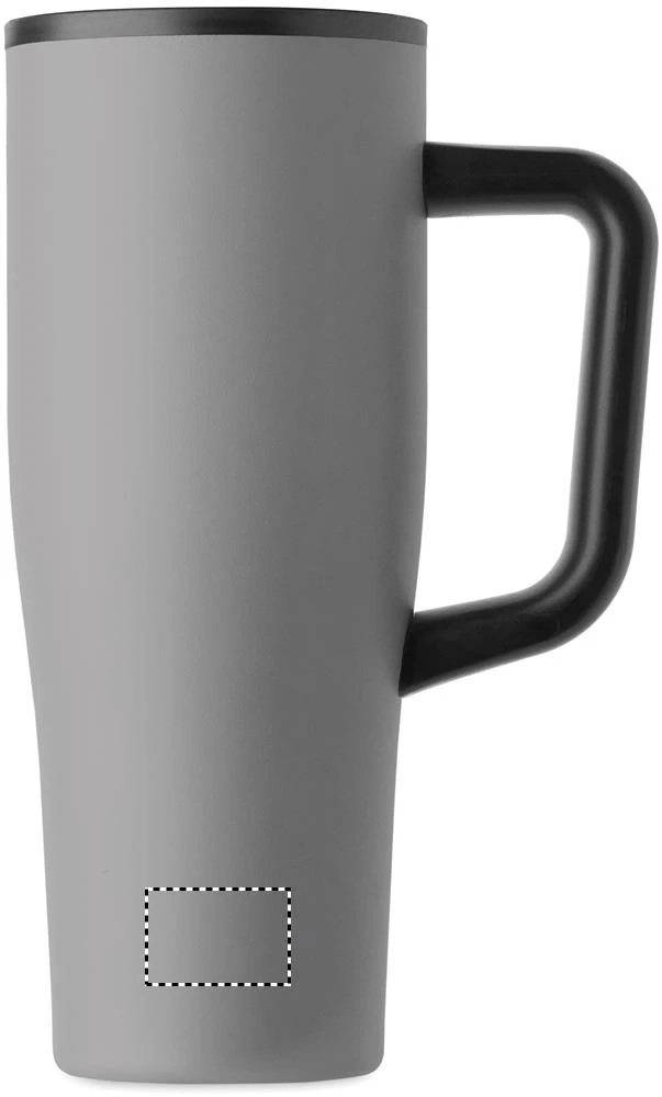 Termohrnček ATLANTA 900 ml – šedá – tlačová plocha – RIGHT HANDED LOWER