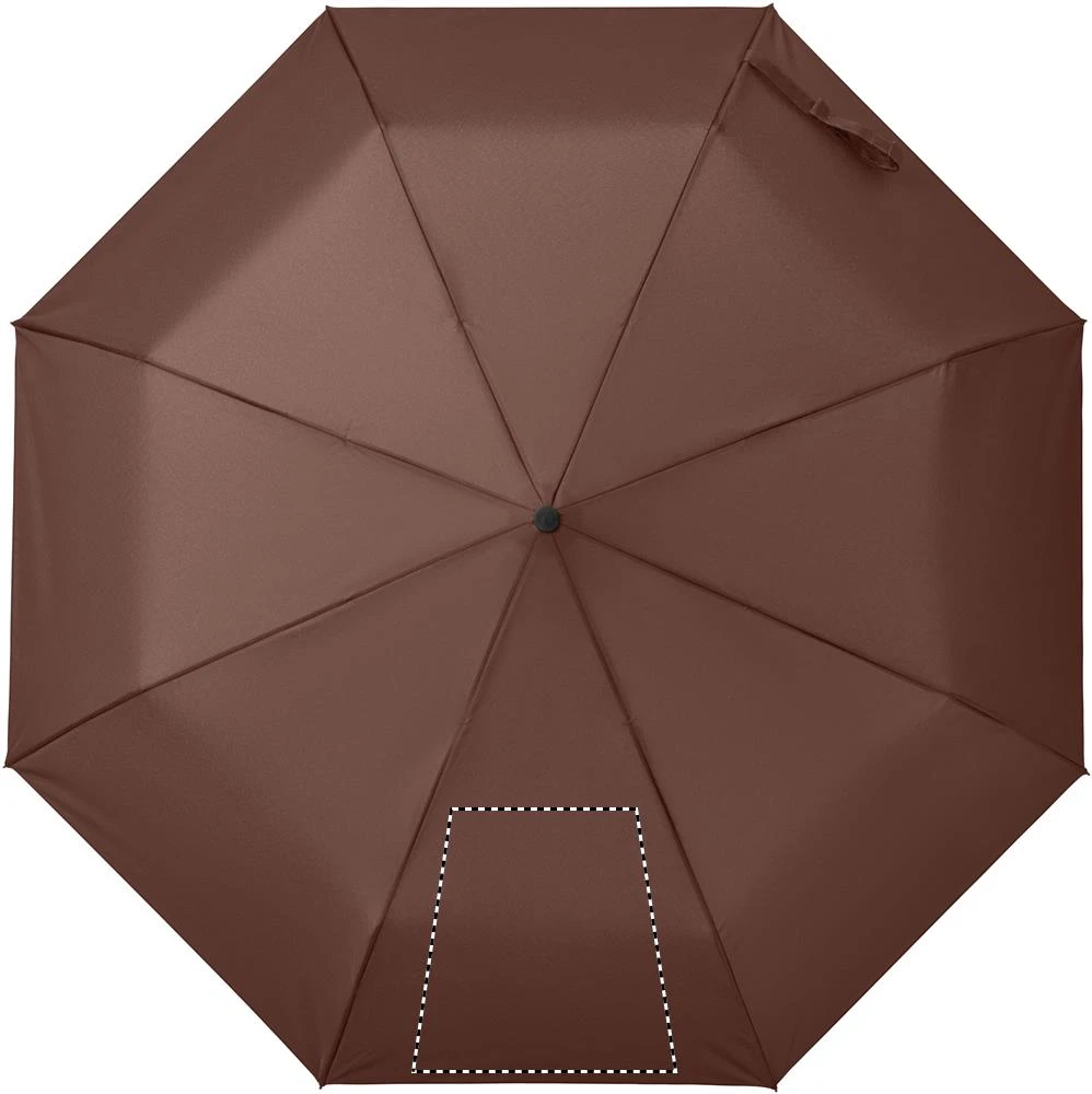 Skladací automatický dáždnik RAYNA FOLD – hnedá – tlačová plocha – Segment 1