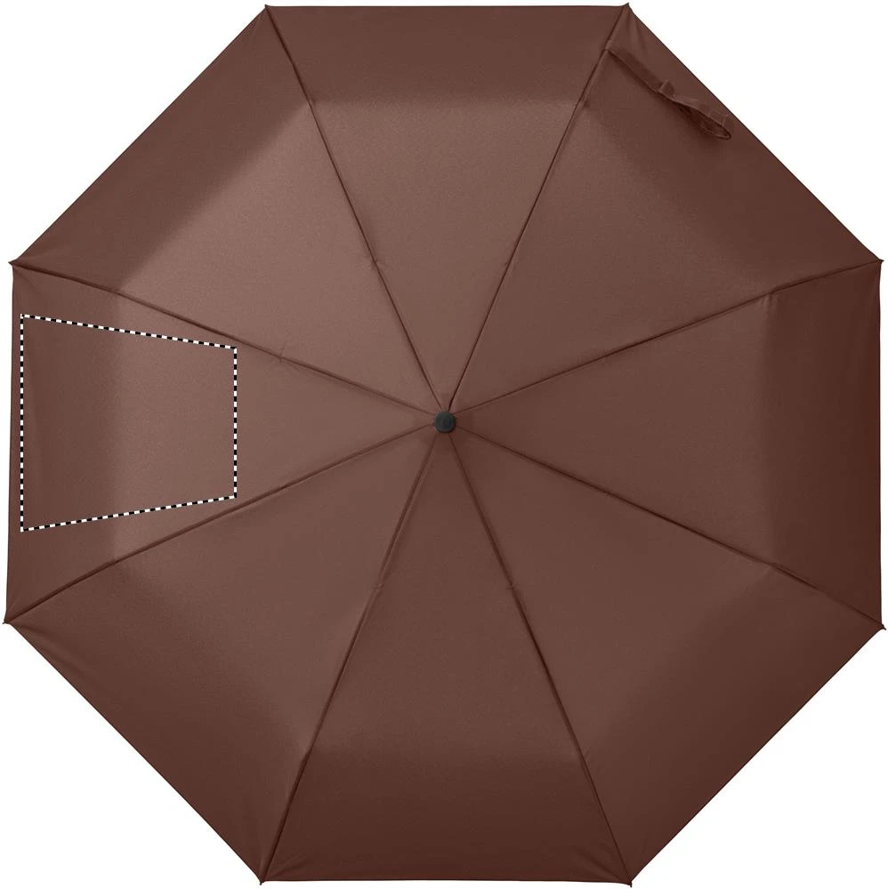 Skladací automatický dáždnik RAYNA FOLD – hnedá – tlačová plocha – Segment 2