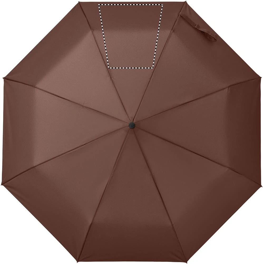 Skladací automatický dáždnik RAYNA FOLD – hnedá – tlačová plocha – Segment 3