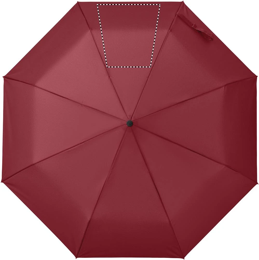Skladací automatický dáždnik RAYNA FOLD – vínová – tlačová plocha – Segment 3