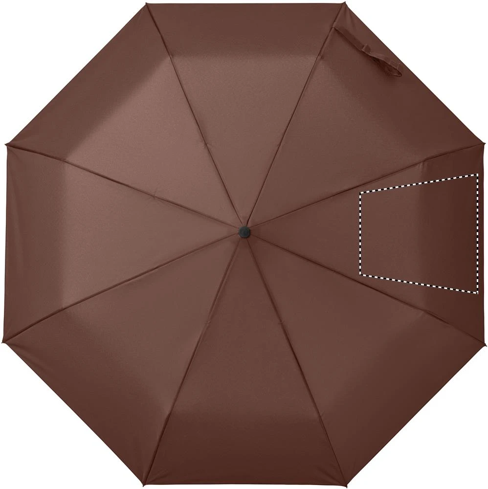 Skladací automatický dáždnik RAYNA FOLD – hnedá – tlačová plocha – Segment 4