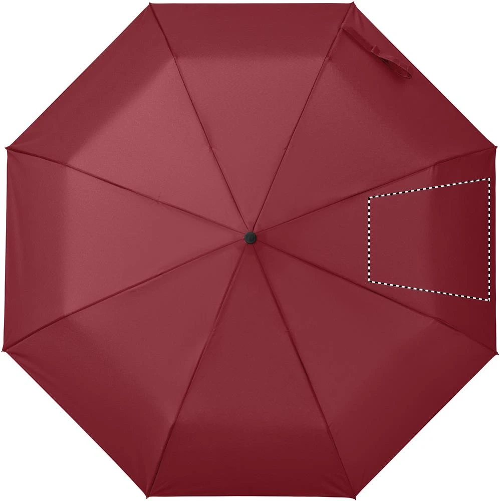 Skladací automatický dáždnik RAYNA FOLD – vínová – tlačová plocha – Segment 4