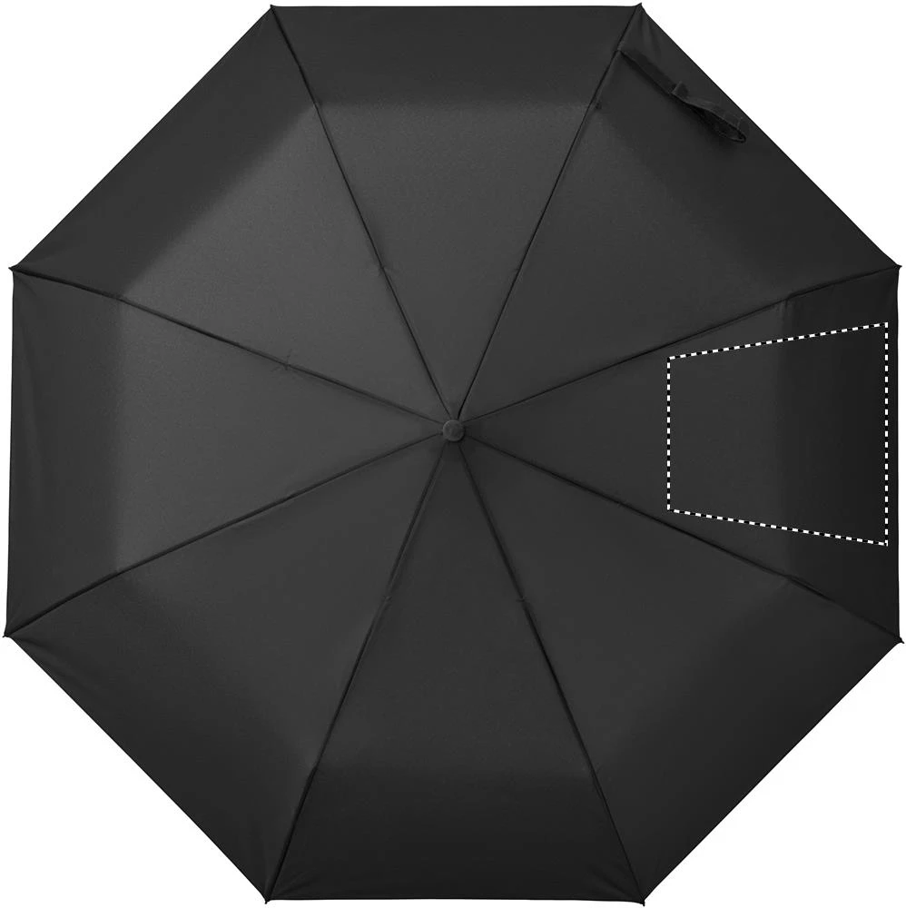 Skladací automatický dáždnik RAYNA FOLD – černá – tlačová plocha – Segment 4