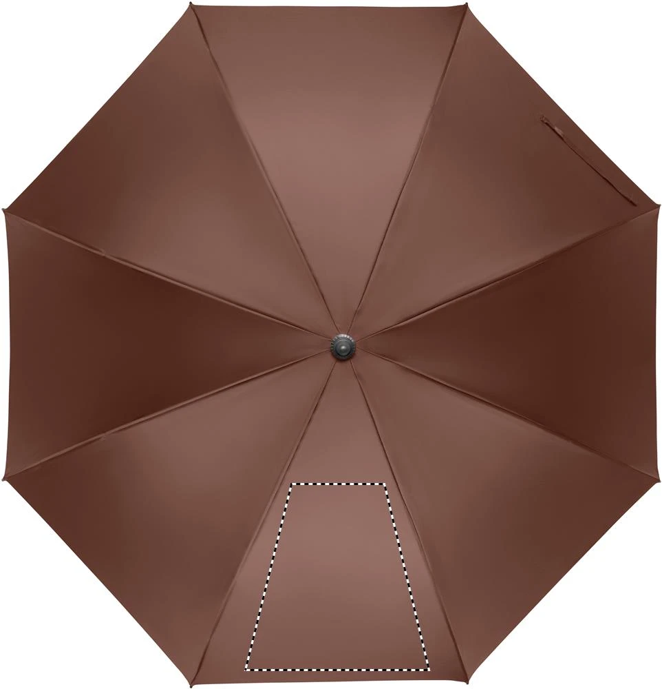 Automatický 27" dáždnik RAYNA – hnedá – tlačová plocha – Segment 1