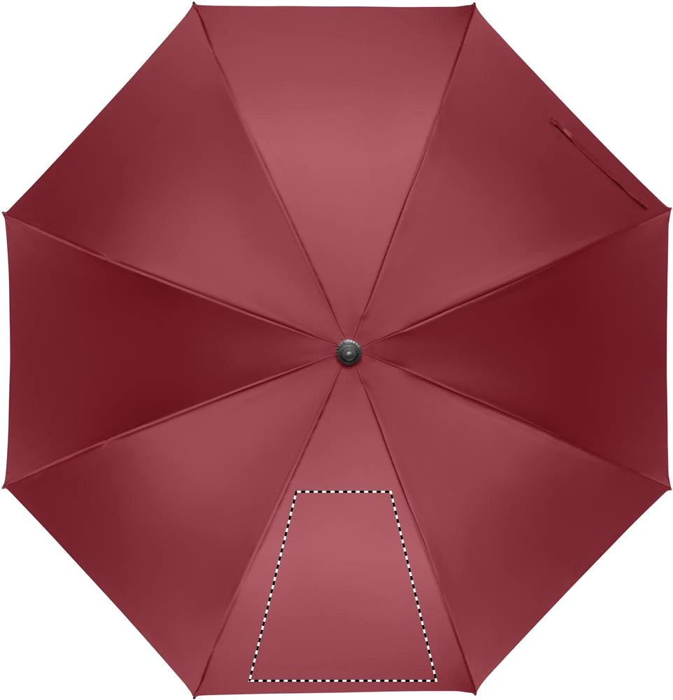 Automatický 27" dáždnik RAYNA – vínová – tlačová plocha – Segment 1
