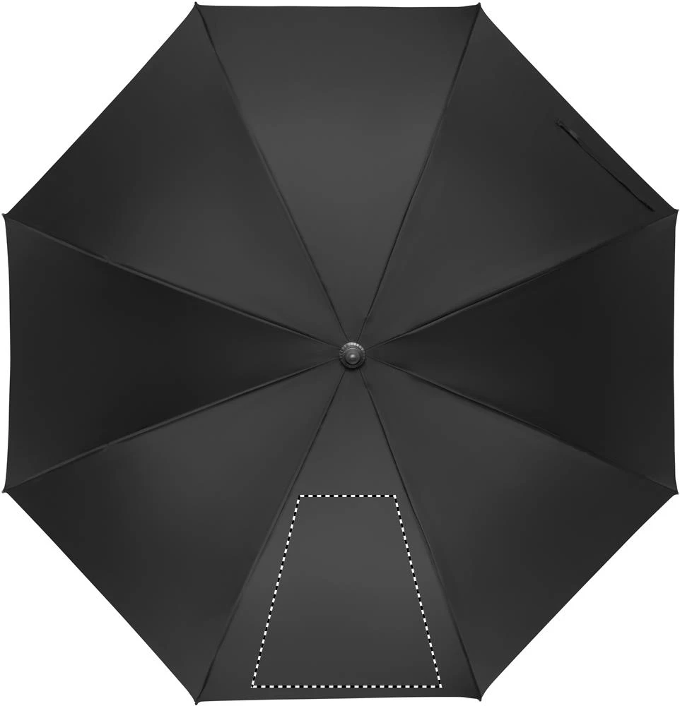 Automatický 27" dáždnik RAYNA – černá – tlačová plocha – Segment 1