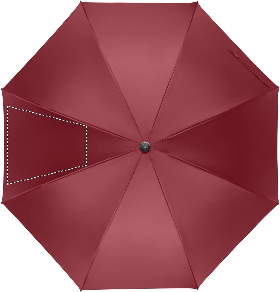Automatický 27" dáždnik RAYNA – vínová – tlačová plocha – Segment 2