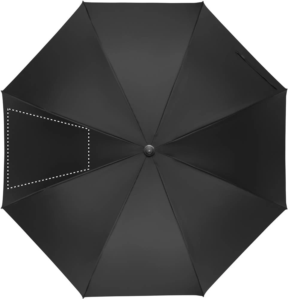 Automatický 27" dáždnik RAYNA – černá – tlačová plocha – Segment 2