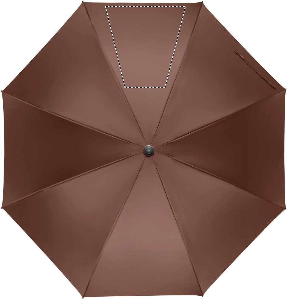 Automatický 27" dáždnik RAYNA – hnedá – tlačová plocha – Segment 3