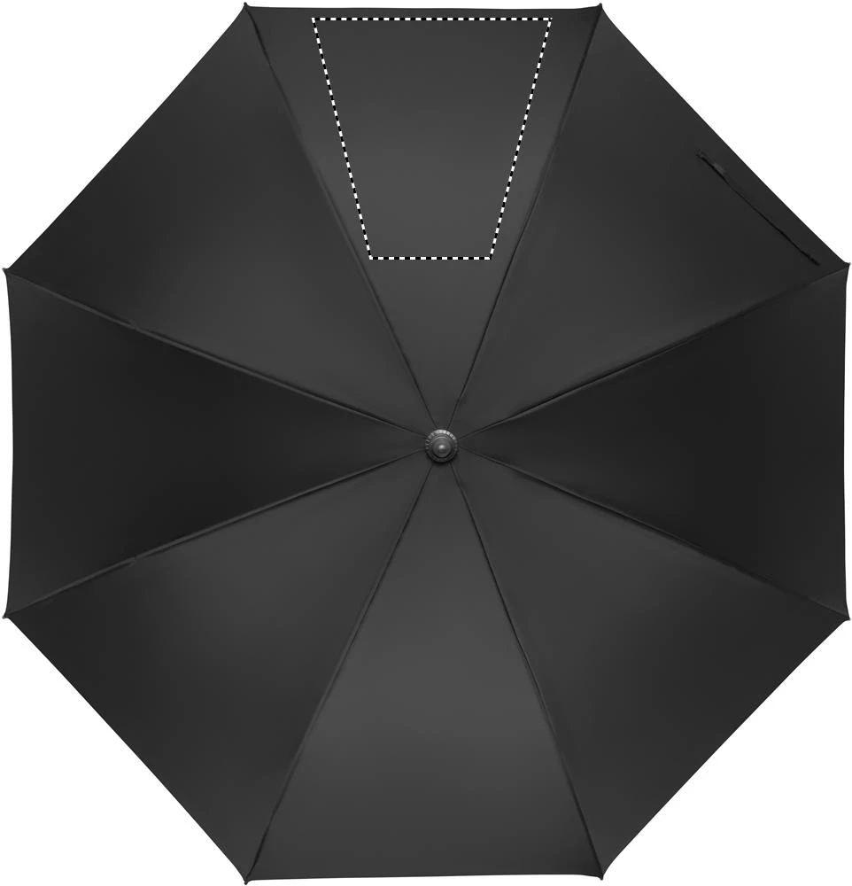 Automatický 27" dáždnik RAYNA – černá – tlačová plocha – Segment 3