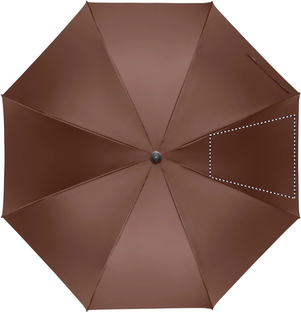 Automatický 27" dáždnik RAYNA – hnedá – tlačová plocha – Segment 4