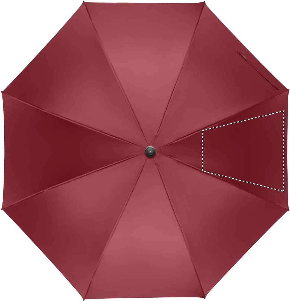 Automatický 27" dáždnik RAYNA – vínová – tlačová plocha – Segment 4
