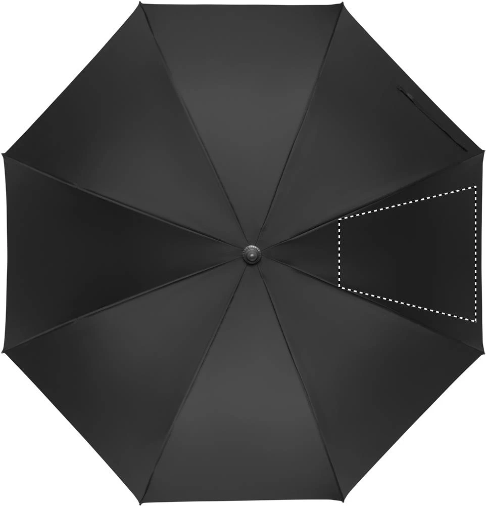 Automatický 27" dáždnik RAYNA – černá – tlačová plocha – Segment 4