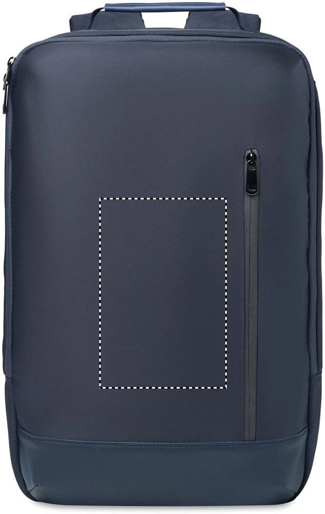 Batoh na 15" notebook BOSTON – modrá – tlačová plocha – Predné vrecko