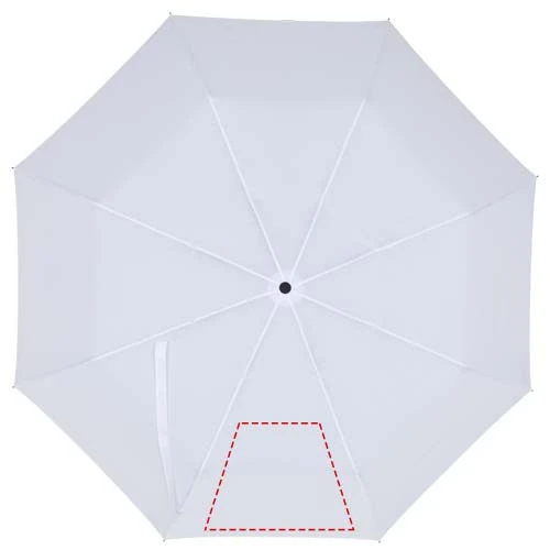 Skladací manuálny dáždnik Aaron 23'' – bílá – tlačová plocha – 1. panel