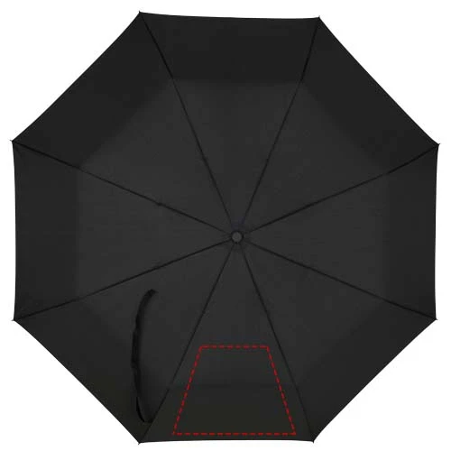 Skladací manuálny dáždnik Aaron 23'' – černá – tlačová plocha – 1. panel