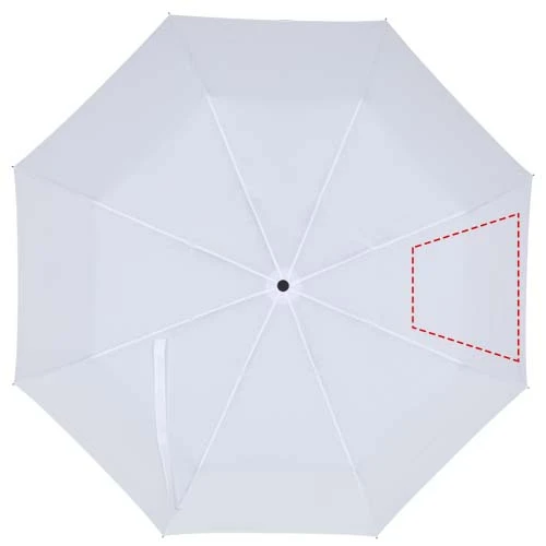 Skladací manuálny dáždnik Aaron 23'' – bílá – tlačová plocha – 3. panel