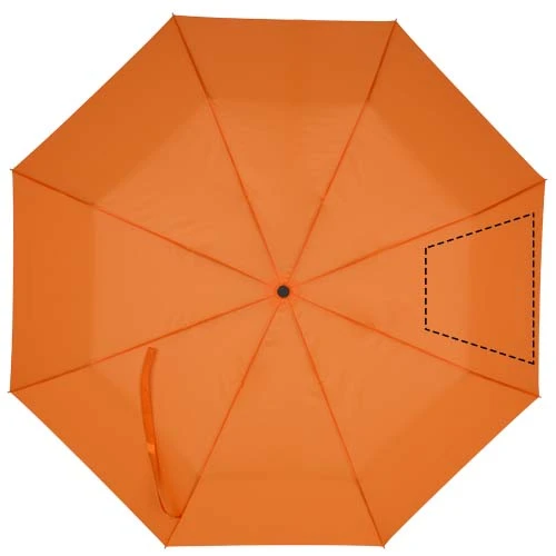 Skladací manuálny dáždnik Aaron 23'' – oranžová – tlačová plocha – 3. panel