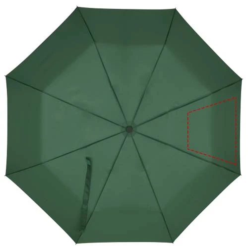 Skladací manuálny dáždnik Aaron 23'' – zelená – tlačová plocha – 3. panel