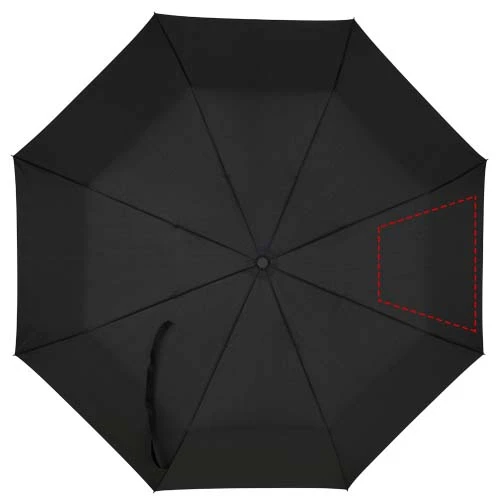 Skladací manuálny dáždnik Aaron 23'' – černá – tlačová plocha – 3. panel