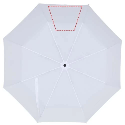 Skladací manuálny dáždnik Aaron 23'' – bílá – tlačová plocha – 5. panel