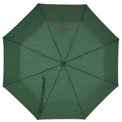 Skladací manuálny dáždnik Aaron 23'' – zelená – tlačová plocha – 5. panel