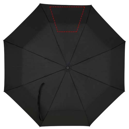 Skladací manuálny dáždnik Aaron 23'' – černá – tlačová plocha – 5. panel