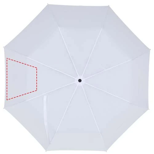 Skladací manuálny dáždnik Aaron 23'' – bílá – tlačová plocha – 7. panel