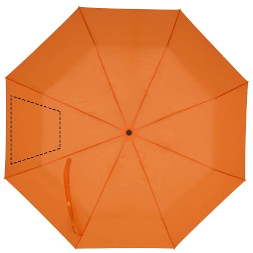 Skladací manuálny dáždnik Aaron 23'' – oranžová – tlačová plocha – 7. panel