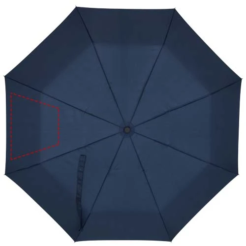 Skladací manuálny dáždnik Aaron 23'' – námornícka modrá – tlačová plocha – 7. panel