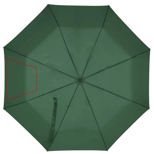 Skladací manuálny dáždnik Aaron 23'' – zelená – tlačová plocha – 7. panel