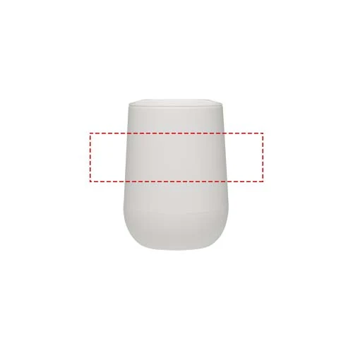 Termohrnček Corzo 360 ml s dvojitou stenou – bílá – tlačová plocha – Po obvode