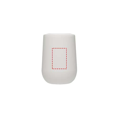 Termohrnček Corzo 360 ml s dvojitou stenou – bílá – tlačová plocha – Predná strana