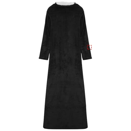 Recyklovaná deka s rukávmi Altura GRS – černá – tlačová plocha – Left sleeve