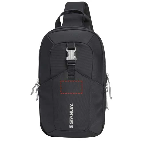 Recyklovaná crossbody taška Stanley Vitalize™ Macro Method, 9,5 l - Stanley 1913® – černá – tlačová plocha – Vrecko