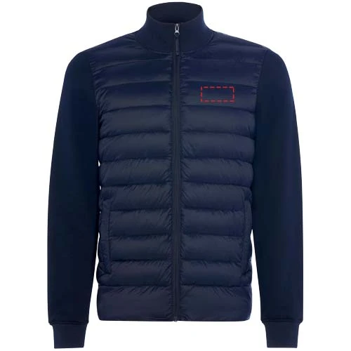 Unisex bunda Vivaro - Roly – námornícka modrá – tlačová plocha – Ľavá strana hrude