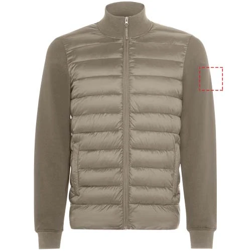 Unisex bunda Vivaro - Roly – tmavě písková – tlačová plocha – Ľavý biceps