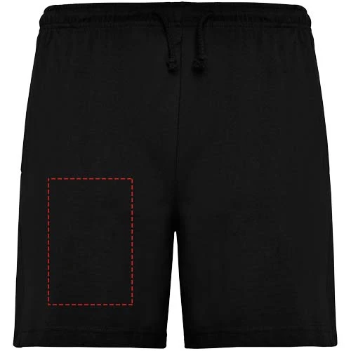 Unisex športové šortky - Roly – černá – tlačová plocha – Pravá noha