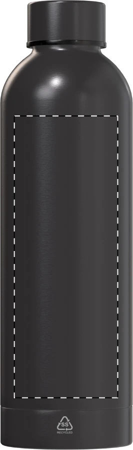 Pumono XL RSS fľaša – dark grey – tlačová plocha – Predná strana