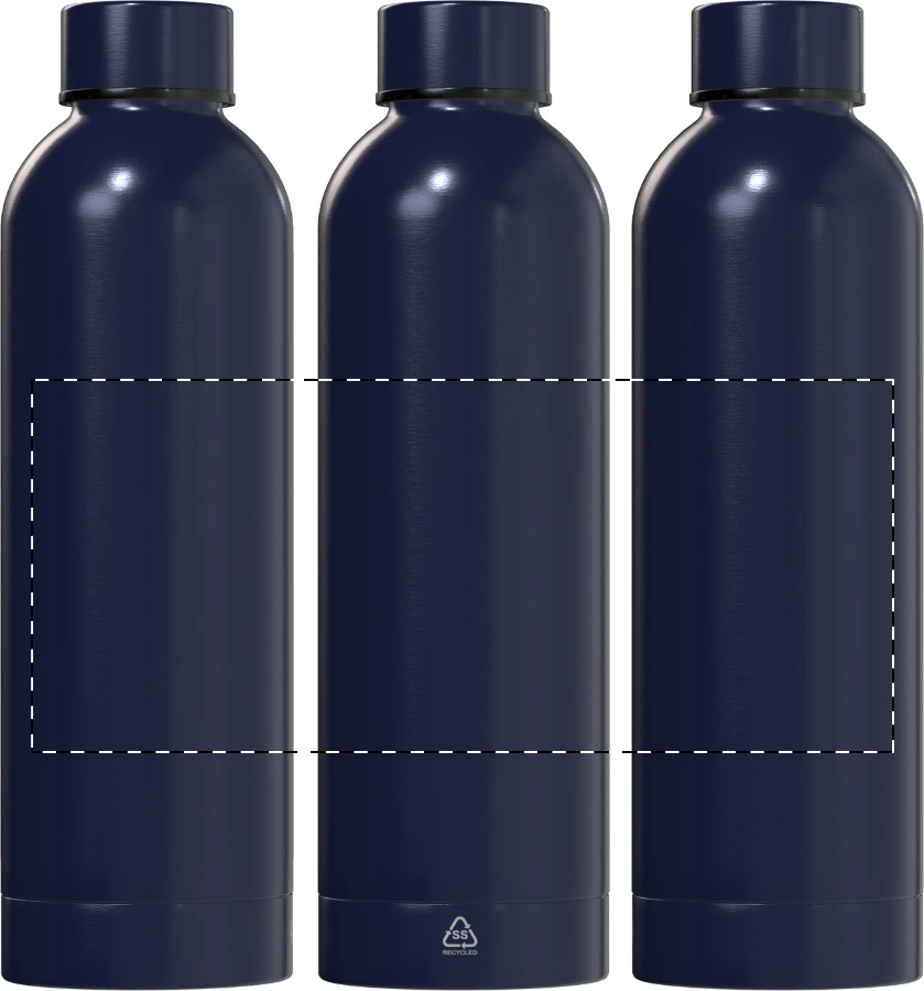Pumono XL RSS fľaša – dark blue – tlačová plocha – Celoplošná potlač – rotačná sieťotlač